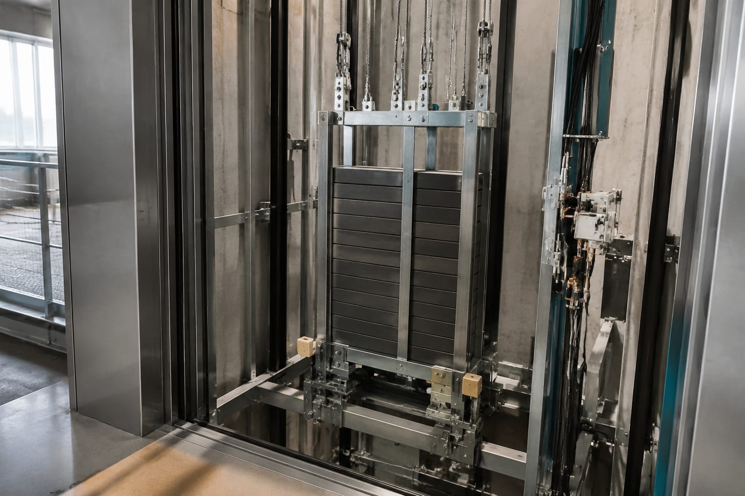 Contrapeso de elevador: piezas, función y seguridad