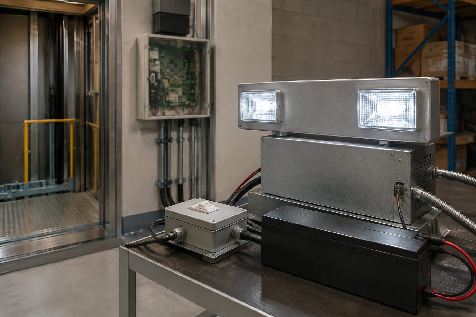 Luz de emergencia en elevadores: prueba y reparación