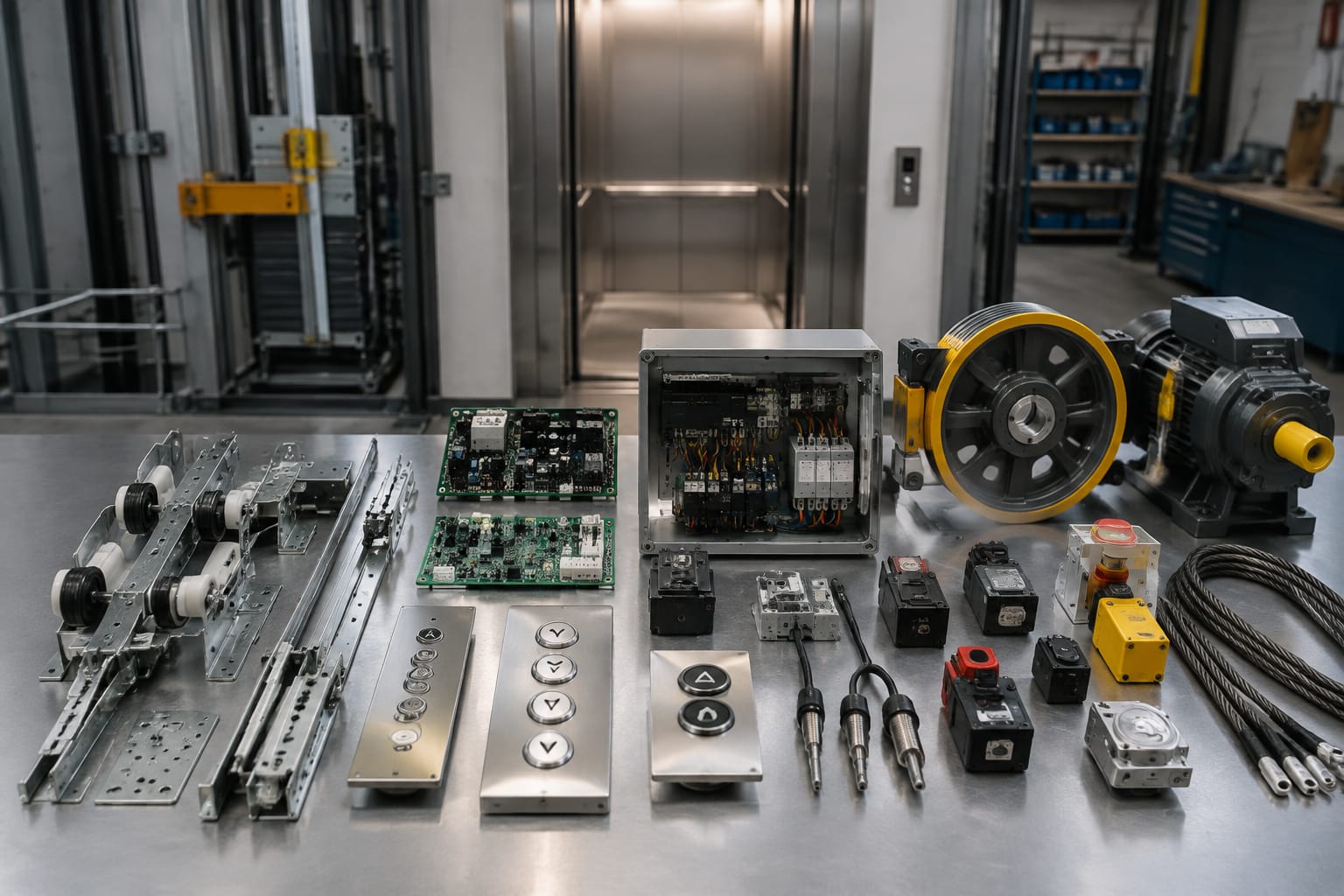 Catálogo de partes para elevador: guía de componentes
