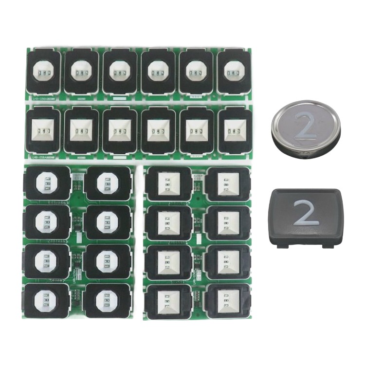 Placa de botones para elevador, hoja de caracteres cuadrada y redonda, piezas para elevador Mitsubishi